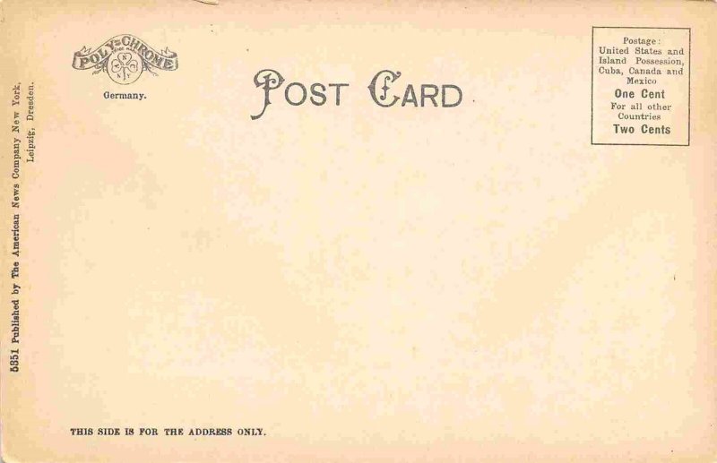 Lighthouse Old Crow Nest Mountain West Point on Hudson New York 1905c postcard
