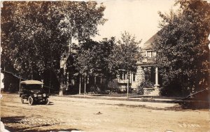 J36/ Thompsonville Michigan RPPC Postcard c1910 Residence on Main St Auto 252