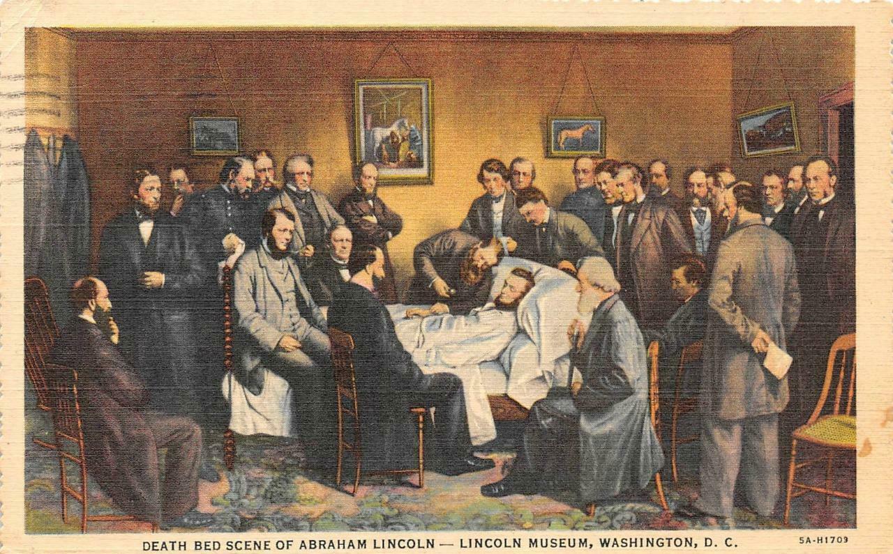 Washington, D.C. ABRAHAM LINCOLN DEATH BED SCENE Ritchie Engraving ...