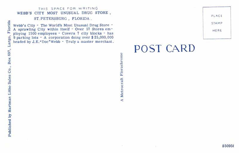 Postcard SHOP SCENE St. Petersburg Florida FL AR1992