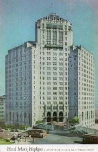 12282 Cable Cars at the Mark Hopkins Hotel, San Francisco 1959