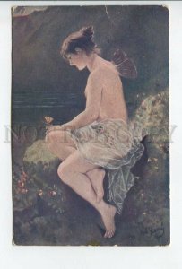 461360 NUDE Winged PSYCHE Fairy BUTTERFLY by KRAY Vintage Russia RICHARD #345