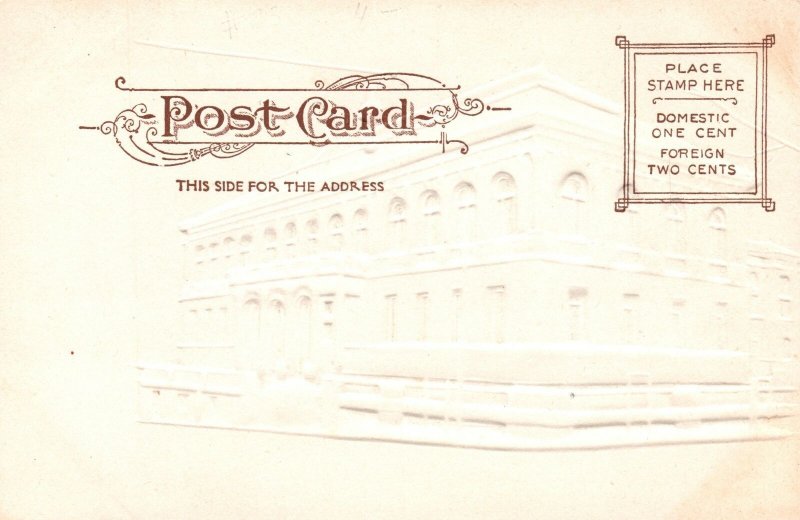 Public Library Central Building Providence Rhode Island Vintage Postcard 1900's