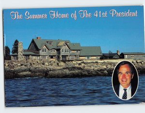 Postcard The Summer Home of The 41st President Kennebunkport Maine USA