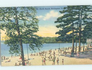 Linen BEACH SCENE Burlington Vermont VT AE9511