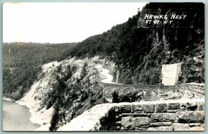 RPPC Hawk's Nest Highway Route 97 Solid Rock Port Jervis NY UNP  Postcard G13