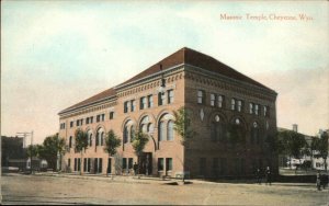Cheyenne Wyoming WY Masonic Temple Masons Fraternal c1910 Postcard