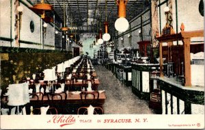 Interior Childs Restaurant, Syracuse NY Vintage Postcard V80