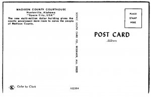 Huntsville   Alabama  Madison County Courthouse  Postcard