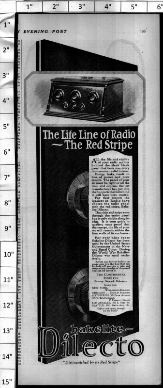 1924 Bakelite Dilecto Radio Vintage Print Ad 3997