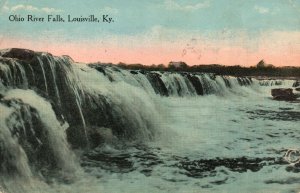 Vintage Postcard 1930's Ohio River Falls National Park Louisville Kentucky KY