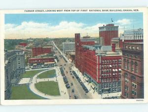 Unused Linen STREET SCENE Omaha Nebraska NE G4876