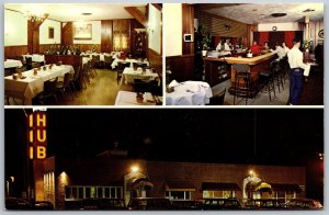 Vtg Blasdell New York NY Hub Steak House Restaurant Colonial Kitchen Postcard