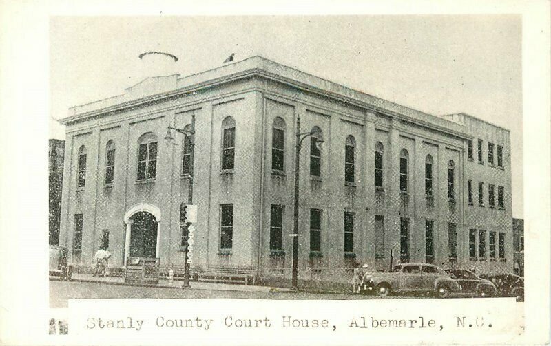 Albemarle North Carolina 1950s Stanly County Court House Photo Postcard 20-9906 