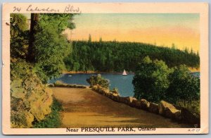 Postcard Brighton Ontario c1946 Near Presqu’ile Park Scenic View