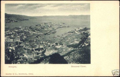 norway norge, BERGEN, General View (ca. 1899)