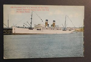 Mint Ship Postcard S.S. Madonna Providence RI Trans-Atlantic