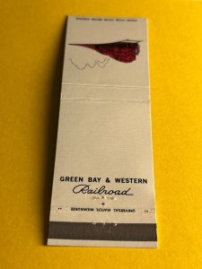 Vintage Matchbook Cover Green Bay & Western Railroad MB182