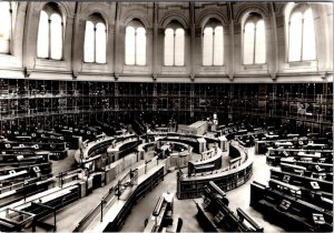 RPPC, London England  BRITISH MUSEUM Main Reading Room Interior  4X6 Postcard