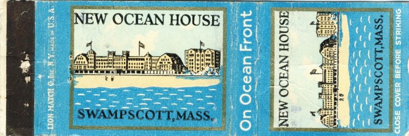 Early Swampscott, Massachusetts/MA Match Cover, New Ocean House