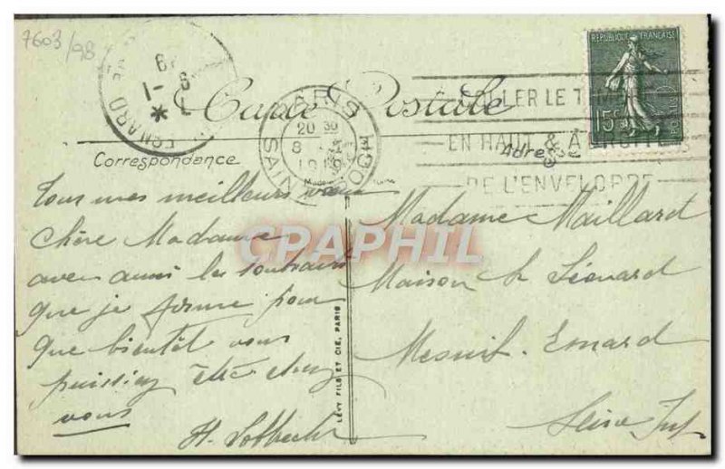 Old Postcard Paris's Bois de Boulogne Cascade