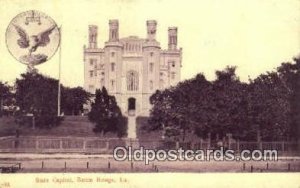 Baton Rouge, Louisiana, LA State Capital USA 1911 light wear postal used 1911