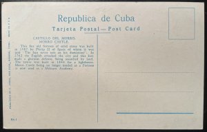 Vintage Postcard 1915-1930 Castillo Del Morro, Habana, Cuba