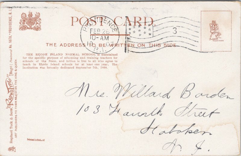 Providence RI Normal School c1907 Postcard F34