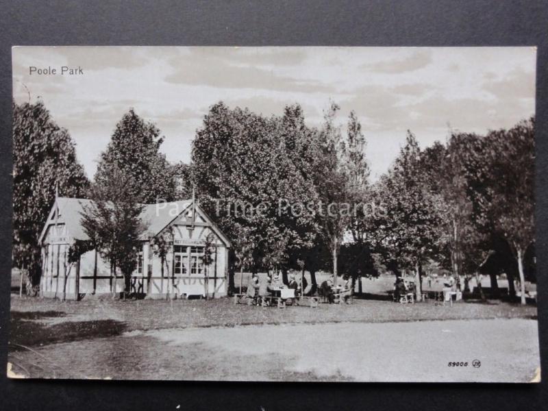 Dorset: Poole Park, showing Cafe c1911 Old RP Postcard by Valentine's