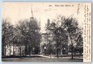 Oberlin Ohio OH Postcard Peters Hall Building Exterior View 1907 Vintage Antique