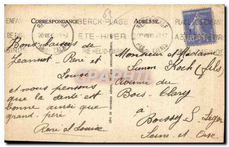 Old Postcard-BERCK BEACH - BEACH Boat