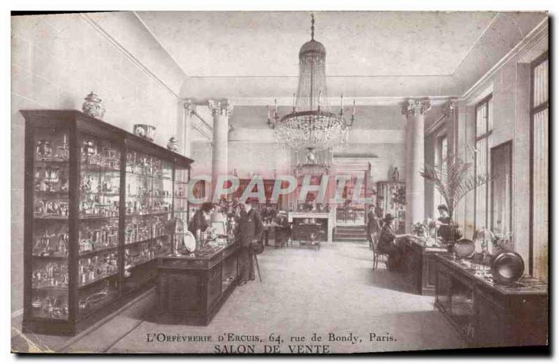 Postcard Old L & # & # 39Ercuis 39orfevrerie of Rue Bondy Paris sale Salon