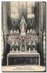 Postcard Old Pilgrimage Issoudun Altar of Our Lady of the Sacred Heart