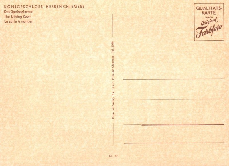 Dining Room,Kongisschloss Herrenchimsee,Germany