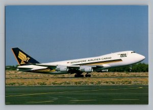 Aviation Airplane Postcard Singapore Airlines Cargo Boeing 747-412F AI8