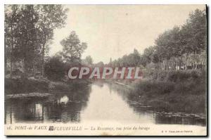 Old Postcard Pont de Vaux Reyssouze Fleurville The view from the barage