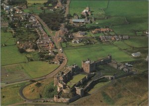 Northumberland Postcard - Aerial View of Bamburgh Castle    RR23571