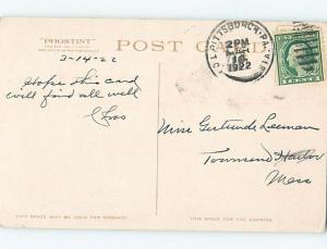 Divided-Back BRIDGE SCENE Pittsburgh Pennsylvania PA H8960