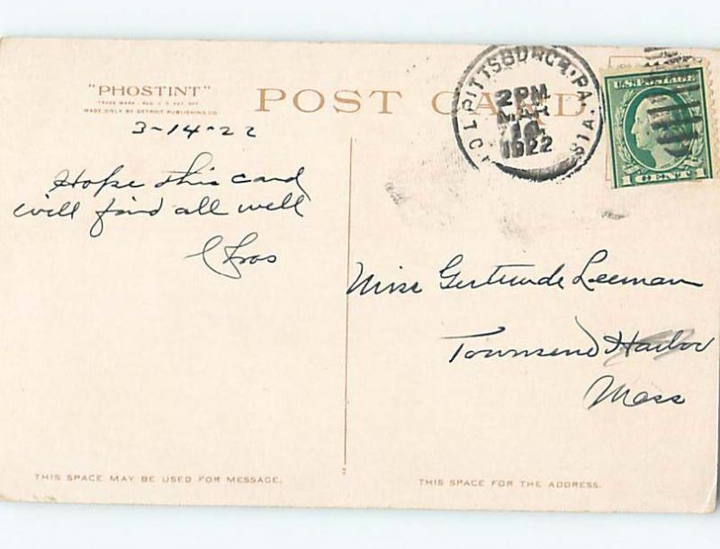 Divided-Back BRIDGE SCENE Pittsburgh Pennsylvania PA H8960