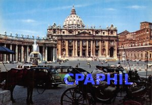Postcard Modern CITTA DEL VATICANO
Piazza e Basilica di S. Pietro Caleche