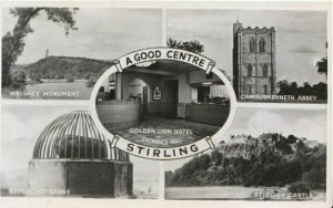 Scotland Postcard -  A Good Centre - Stirlingshire - Golden Lion Hotel RP TZ9759