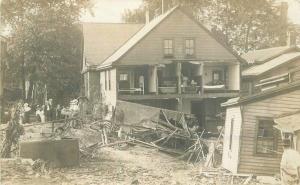 C-1910 Storm Damage Home RPPC Photo Postcard 3713