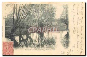 Old Postcard Paaserelle on Orge Savigny Seine and Oise