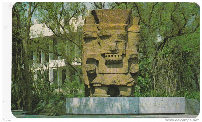 MEXICO D. F.; Rain God, Tlaloc, outside of the Anthropology Museum, 40-60s