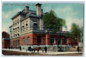 Little Rock Arkansas Postcard Post Office Exterior Building 1918 Antique Vintage