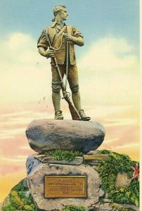 Postcard Statue of The Green Mountain Boys in Rutland, VT.          Q5