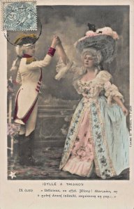 IMPERSONATORS~IDYLLE A TRIANON IX (ELLE)~1900s FRENCH PHOTO POSTCARD