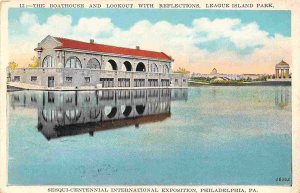 Boat House Lookout Sesquicentennial Exposition Philadelphia PA postcard