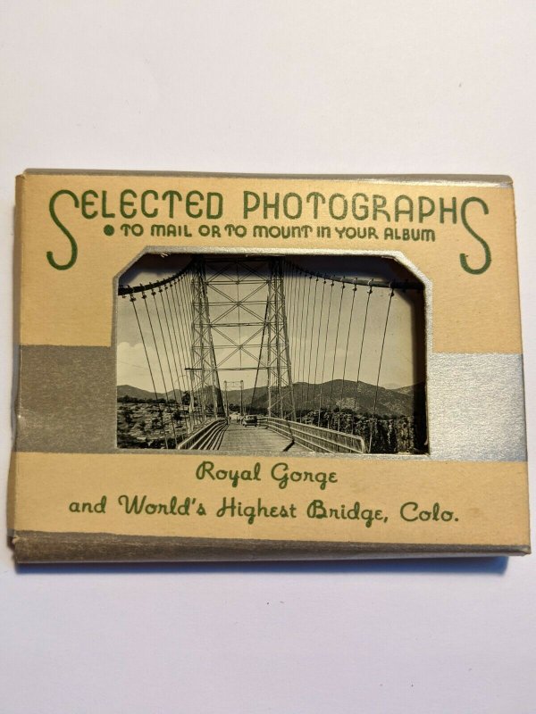 c1940s Royal Gorge, CO x8 Real Photos Pack Souvenir Highest Bridge Vtg Lot A20