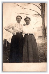 RPPC Portrait of Two Grandmotherly Looking Women UNP Postcard P25